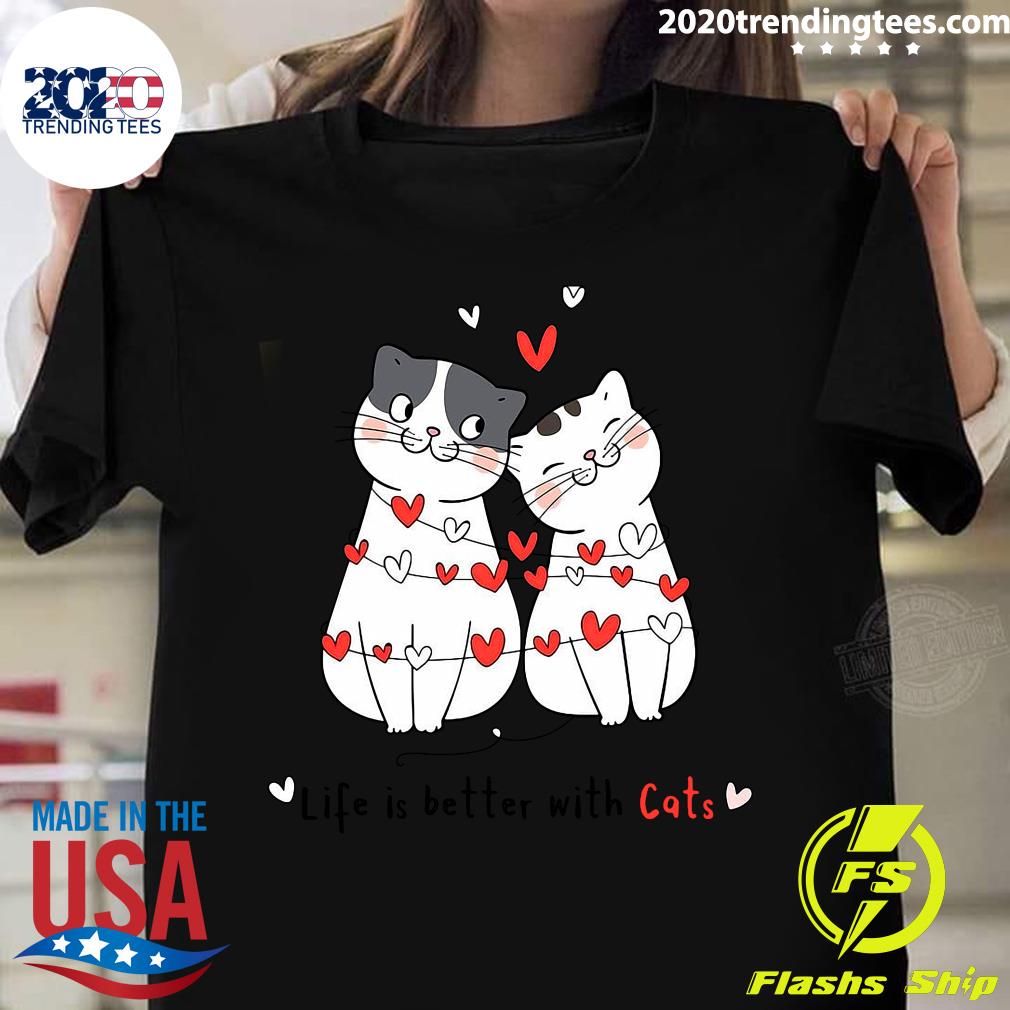 Life Is Better With Cats - Adult & Kids T-Shirts, Sweatshirts & Hoodies apparel design preview 1