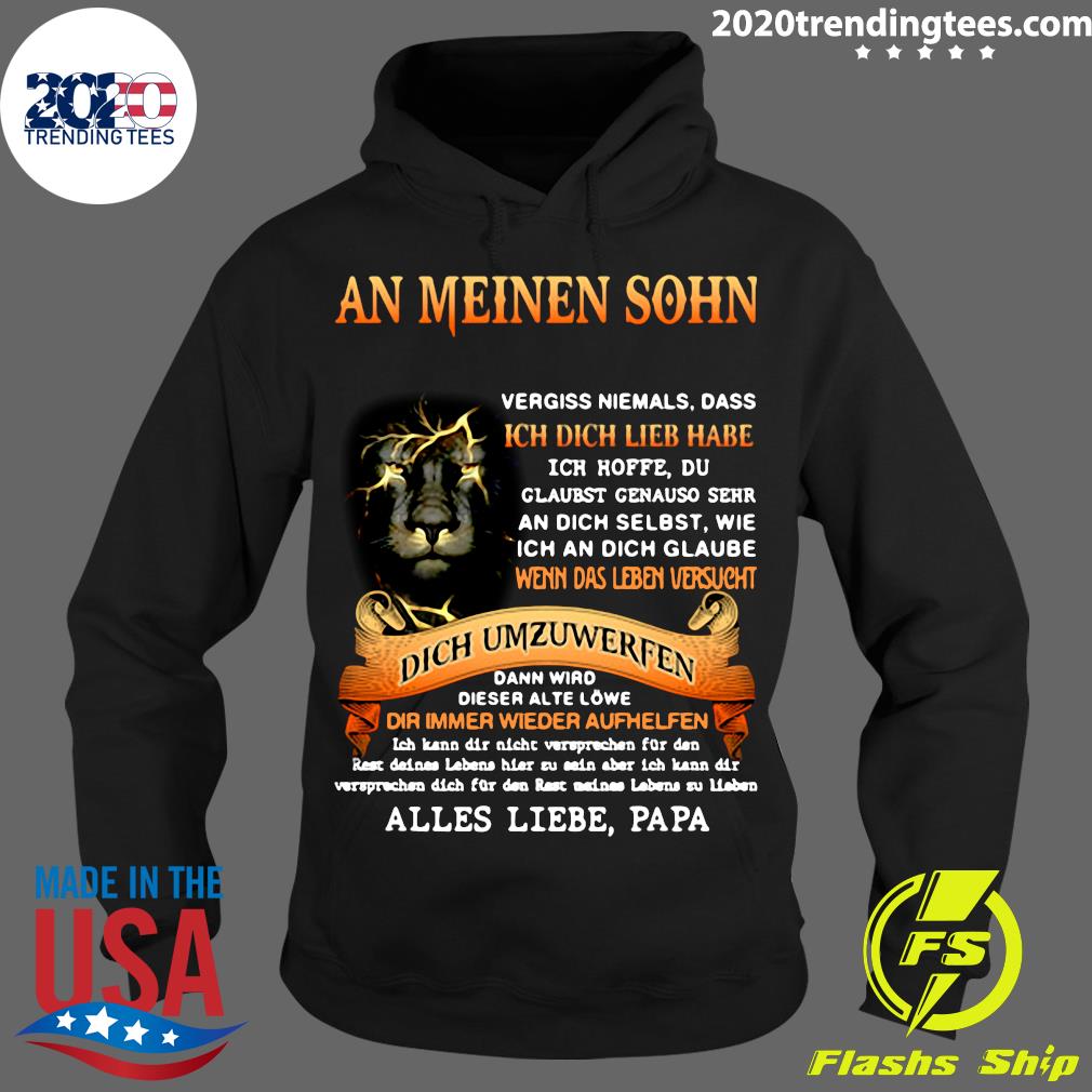 Lion An Meinen Sohn Name Hier Vergiss Niemals Dass - Adult & Kids T-Shirts, Sweatshirts & Hoodies apparel design preview 2
