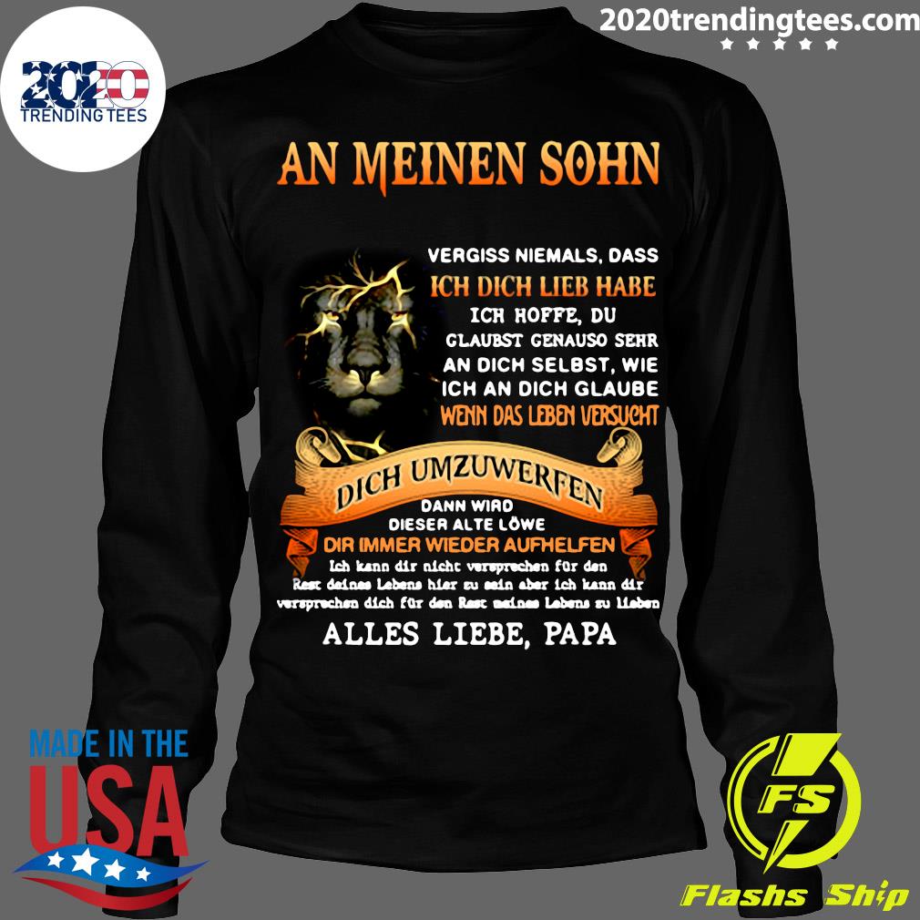 Lion An Meinen Sohn Name Hier Vergiss Niemals Dass - Adult & Kids T-Shirts, Sweatshirts & Hoodies apparel design preview 4