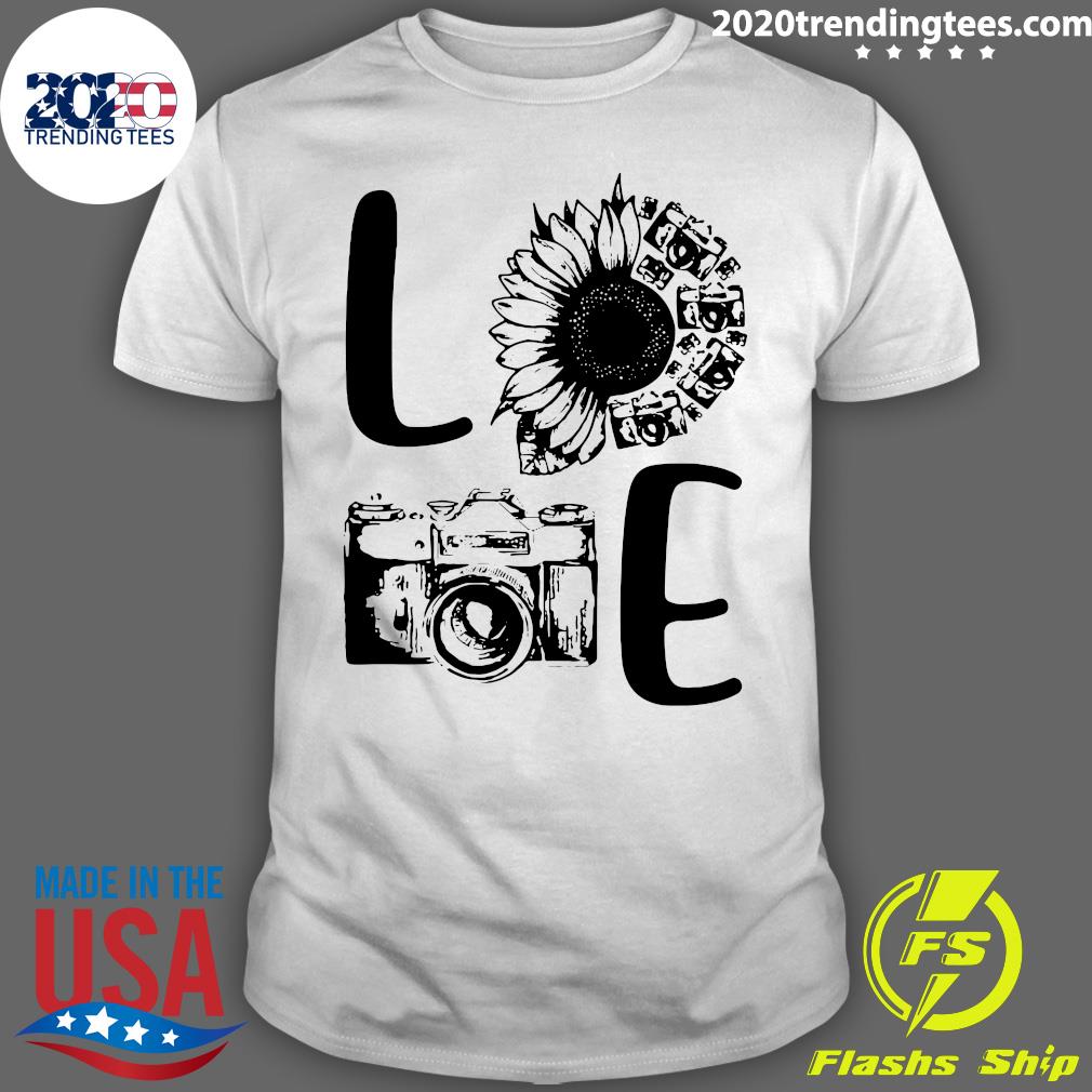 Love Camera Sunflower - Adult & Kids T-Shirts, Sweatshirts & Hoodies apparel design preview 1