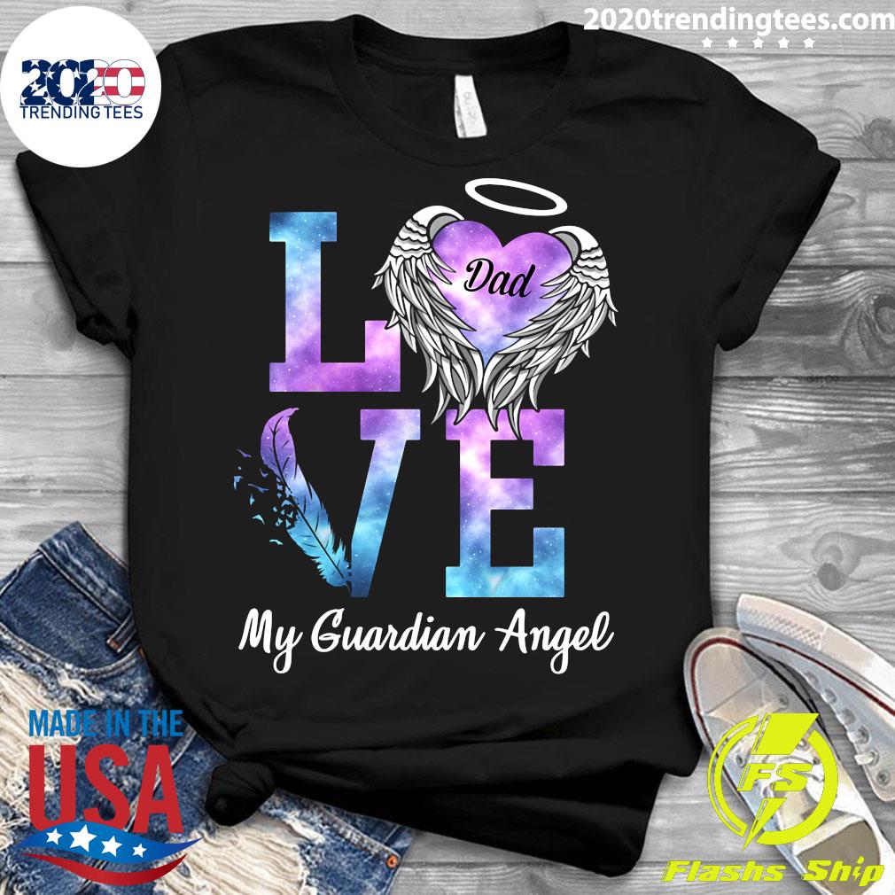 Love Dad My Guardian Angel - Adult & Kids T-Shirts, Sweatshirts & Hoodies apparel design preview 3