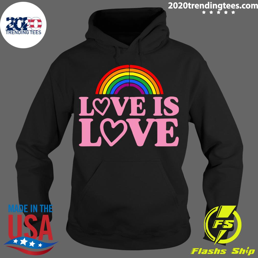 Love Is Hearts Cute Lesbian Gay Pride Stuff Lgbtq - Adult & Kids T-Shirts, Sweatshirts & Hoodies apparel design preview 2