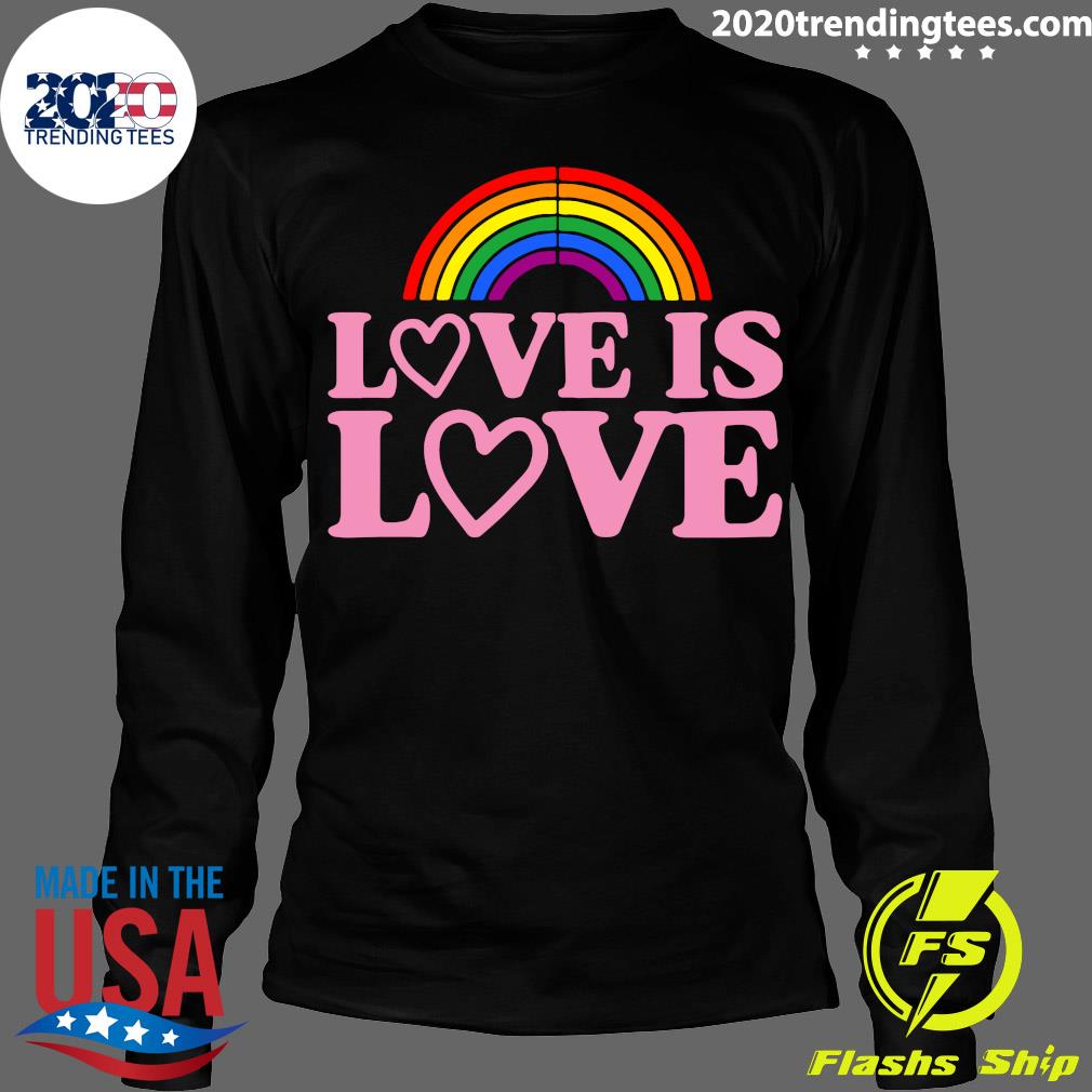 Love Is Hearts Cute Lesbian Gay Pride Stuff Lgbtq - Adult & Kids T-Shirts, Sweatshirts & Hoodies apparel design preview 4