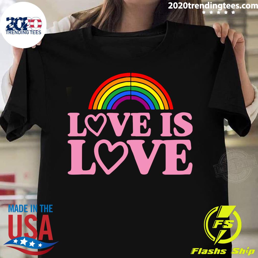 Love Is Hearts Cute Lesbian Gay Pride Stuff Lgbtq - Adult & Kids T-Shirts, Sweatshirts & Hoodies apparel design preview 1