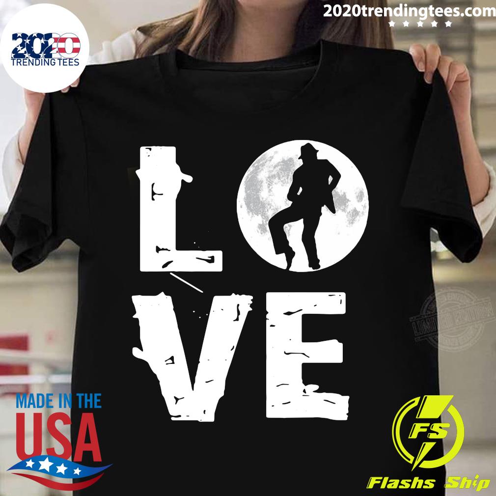 Love Moonwalk Pop Dancer Dance Moon Silhouette - Adult & Kids T-Shirts, Sweatshirts & Hoodies apparel design preview 1