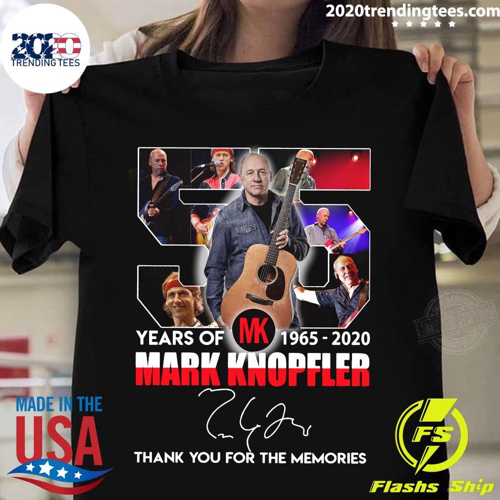 Mark Knopfler Years Of MK 1965 2020 Thank You For The - Adult & Kids T-Shirts, Sweatshirts & Hoodies apparel design preview 1