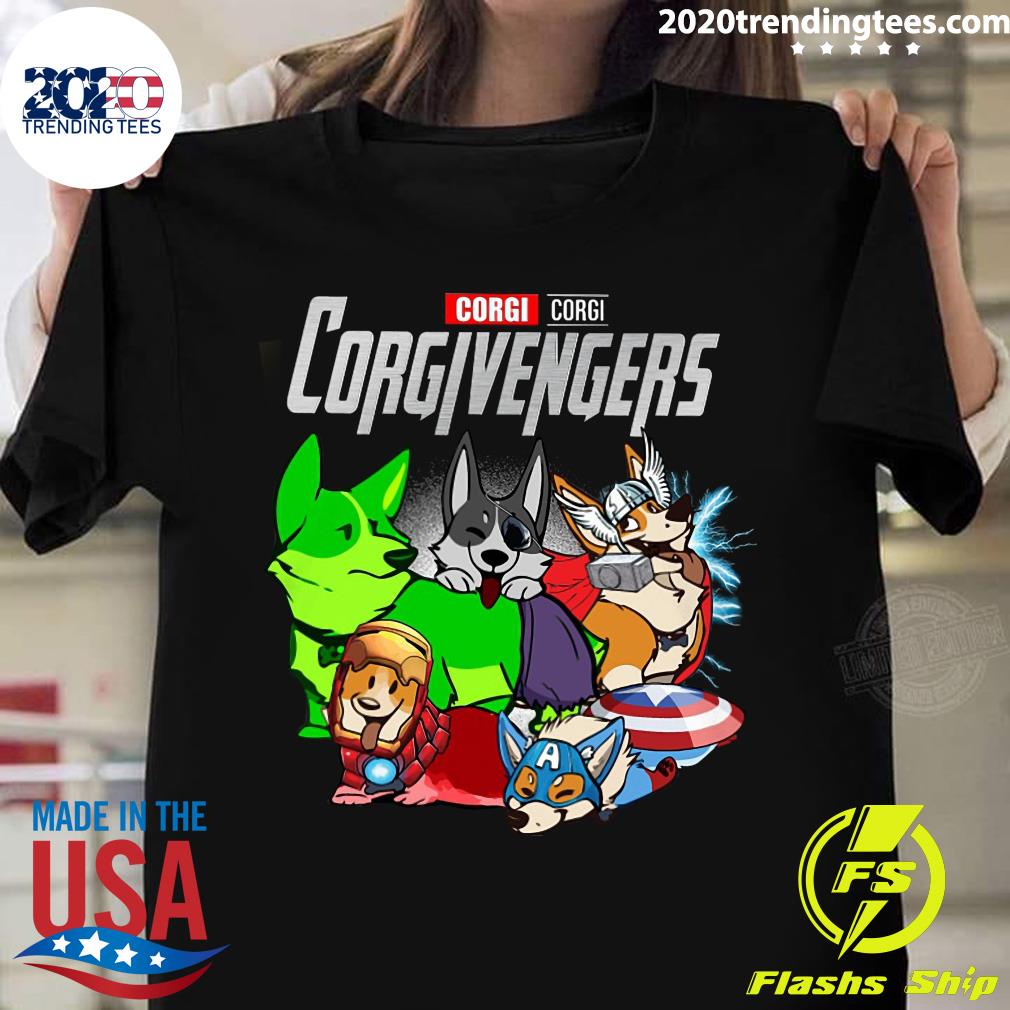 Marvel Corgi Corgivengers - Adult & Kids T-Shirts, Sweatshirts & Hoodies apparel design preview 1