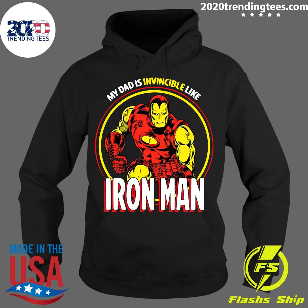 Marvel Dad Is Invincible Like Iron Man Father's Day - Adult & Kids T-Shirts, Sweatshirts & Hoodies apparel design preview 2