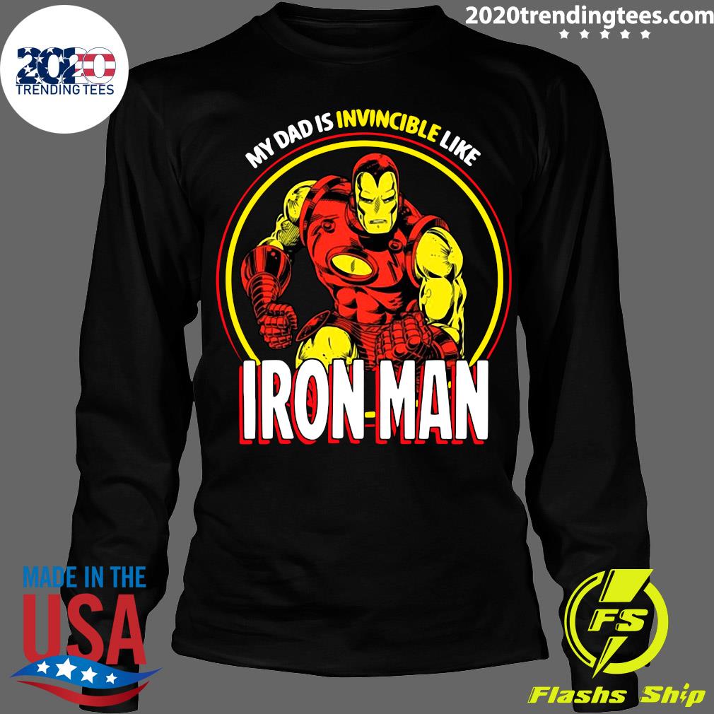 Marvel Dad Is Invincible Like Iron Man Father's Day - Adult & Kids T-Shirts, Sweatshirts & Hoodies apparel design preview 4
