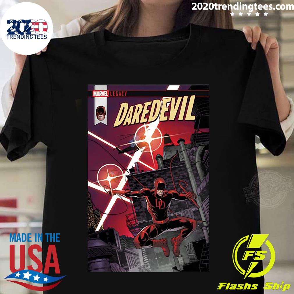 Marvel Daredevil Copter Leap Comic Cover Graphic - Adult & Kids T-Shirts, Sweatshirts & Hoodies apparel design preview 1