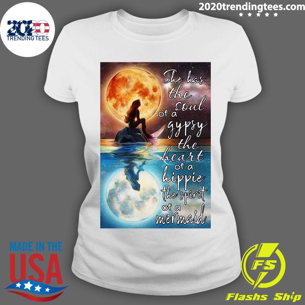 Mermaid Moonlight She Has The Soul Of A Gypsy Heart - Adult & Kids T-Shirts, Sweatshirts & Hoodies apparel design preview 3
