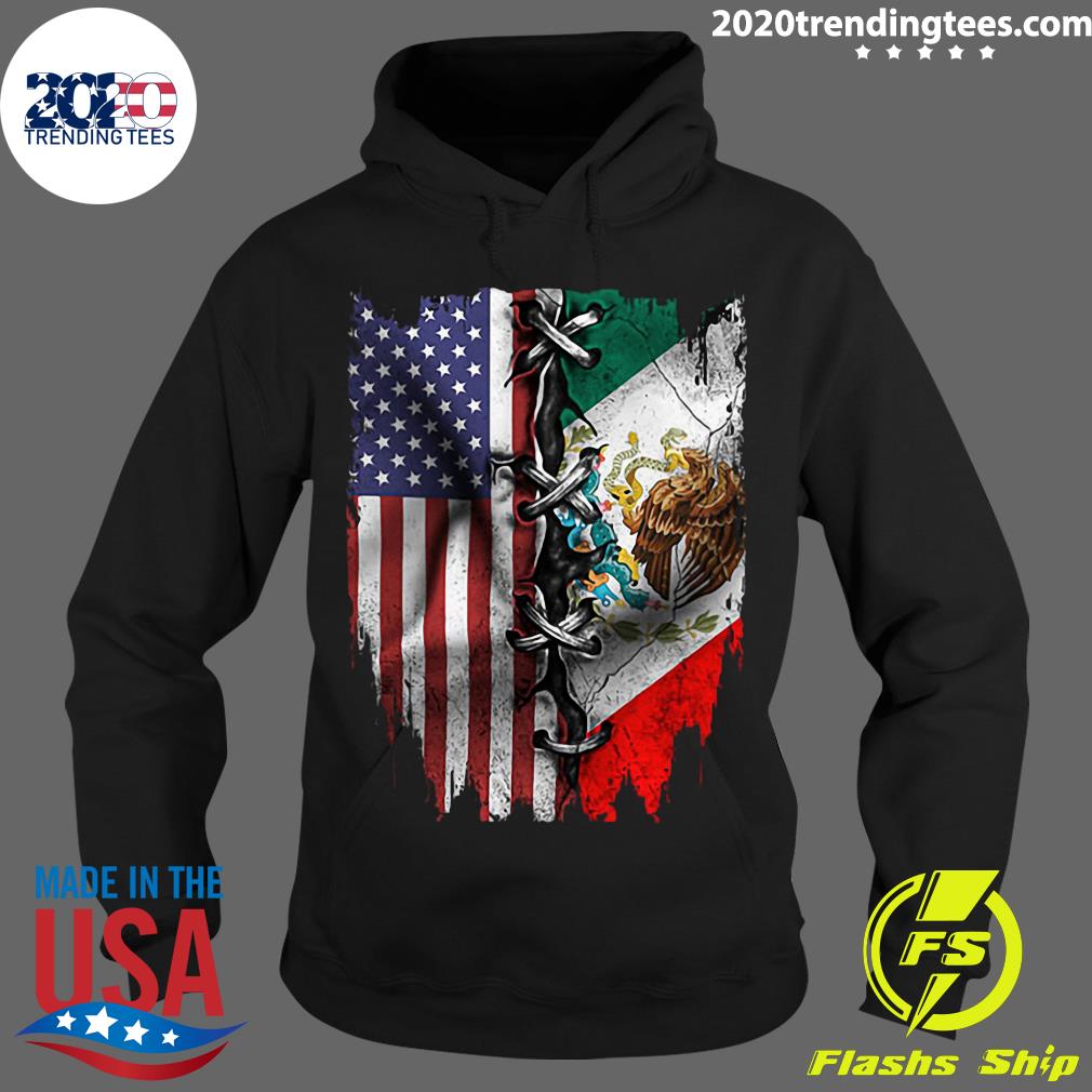 Mexican And American Flag - Adult & Kids T-Shirts, Sweatshirts & Hoodies apparel design preview 2