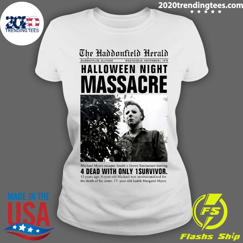 Michael Myers Headline Halloween Night Massacre - Adult & Kids T-Shirts, Sweatshirts & Hoodies apparel design preview 3