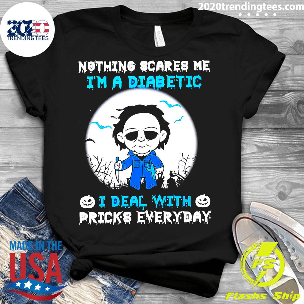 Michael Myers Nothing Scares Me I'm A Diabetic I Deal - Adult & Kids T-Shirts, Sweatshirts & Hoodies apparel design preview 3
