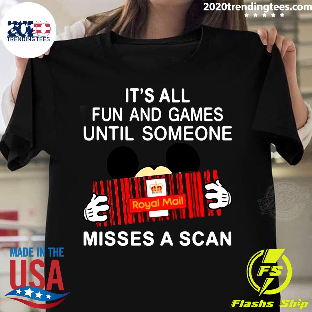 Mickey Mouse It's All Fun And Games Until Someone - Adult & Kids T-Shirts, Sweatshirts & Hoodies apparel design preview 1