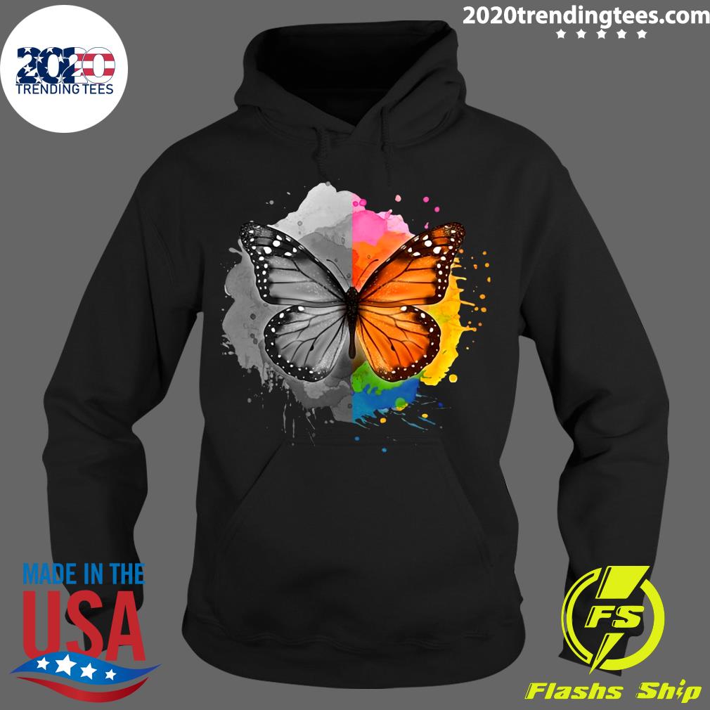 Milkweed Monarch Butterfly Bipolar Disorder Support - Adult & Kids T-Shirts, Sweatshirts & Hoodies apparel design preview 2