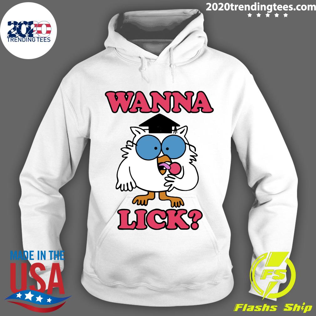 Mr Owl Wanna Lick Tootsie Pop - Adult & Kids T-Shirts, Sweatshirts & Hoodies apparel design preview 2