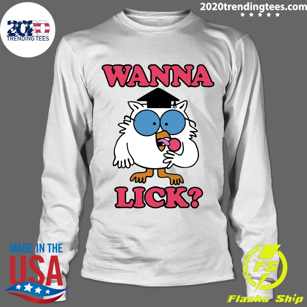 Mr Owl Wanna Lick Tootsie Pop - Adult & Kids T-Shirts, Sweatshirts & Hoodies apparel design preview 4