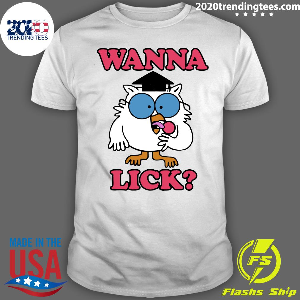 Mr Owl Wanna Lick Tootsie Pop - Adult & Kids T-Shirts, Sweatshirts & Hoodies apparel design preview 1