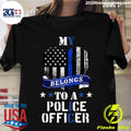 My Heart Belongs To A Police Officer Law Enforcement - Adult & Kids T-Shirts, Sweatshirts & Hoodies apparel design preview 1