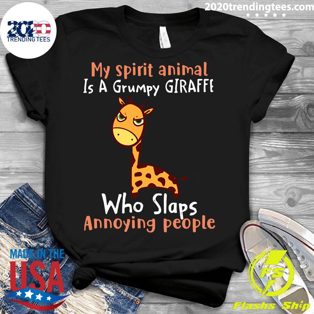My Spirit Animal Is A Grumpy Giraffe Who Slaps - Adult & Kids T-Shirts, Sweatshirts & Hoodies apparel design preview 3