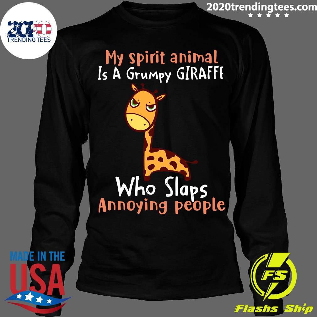 My Spirit Animal Is A Grumpy Giraffe Who Slaps - Adult & Kids T-Shirts, Sweatshirts & Hoodies apparel design preview 4