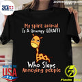 My Spirit Animal Is A Grumpy Giraffe Who Slaps - Adult & Kids T-Shirts, Sweatshirts & Hoodies apparel design preview 1