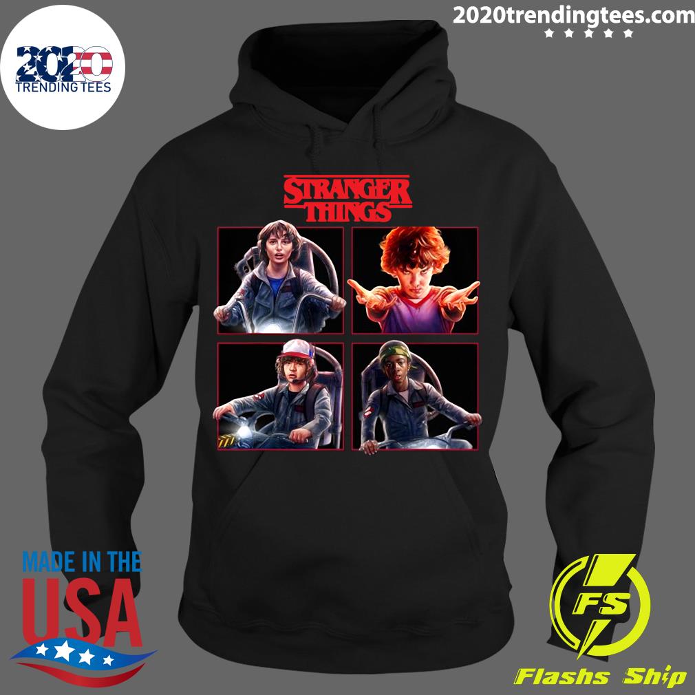 Netflix Stranger Things Group Shot Box Up Logo - Adult & Kids T-Shirts, Sweatshirts & Hoodies apparel design preview 2