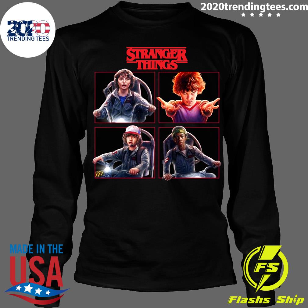 Netflix Stranger Things Group Shot Box Up Logo - Adult & Kids T-Shirts, Sweatshirts & Hoodies apparel design preview 4