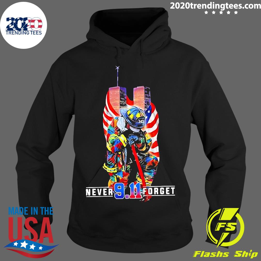 Never 9.11 Forget American Flag - Adult & Kids T-Shirts, Sweatshirts & Hoodies apparel design preview 2