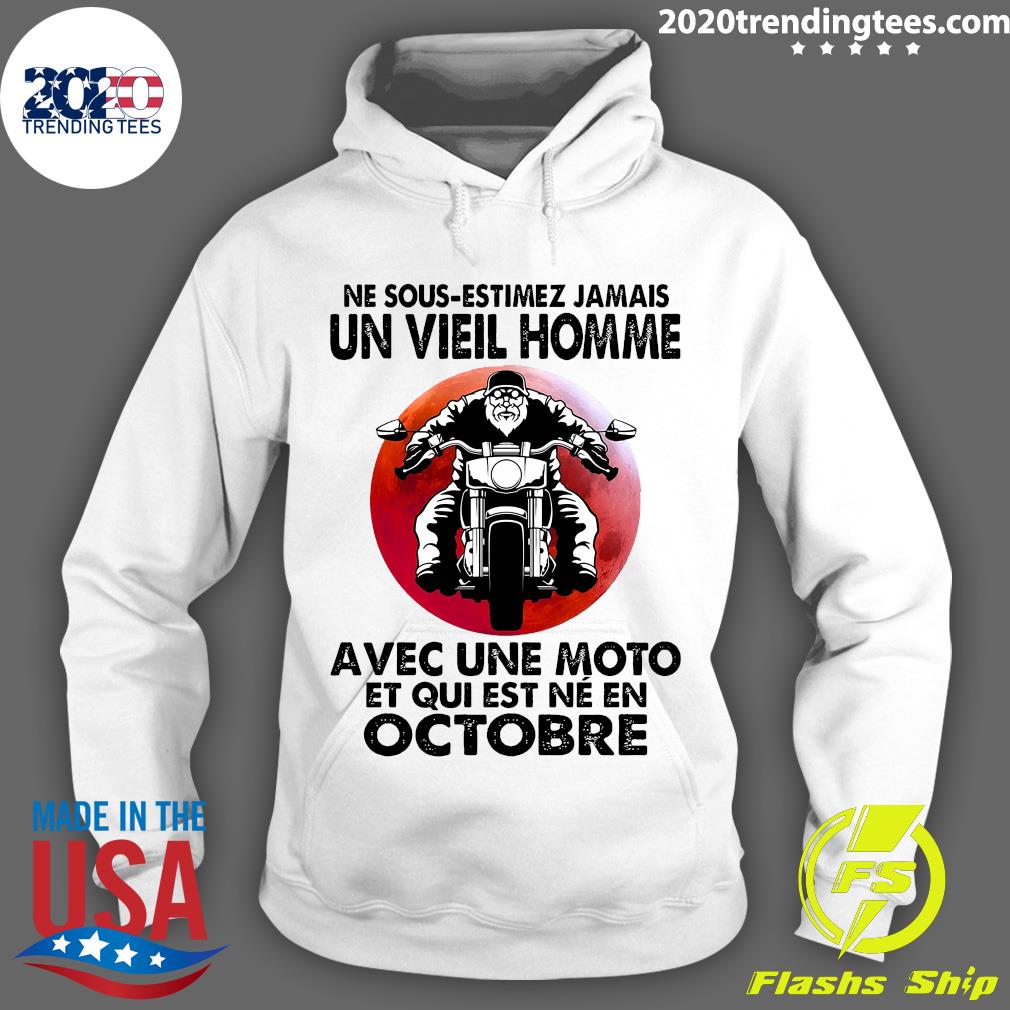 Never Motorcycle Ne Sous Estimez Jamais Un Vieil - Adult & Kids T-Shirts, Sweatshirts & Hoodies apparel design preview 2