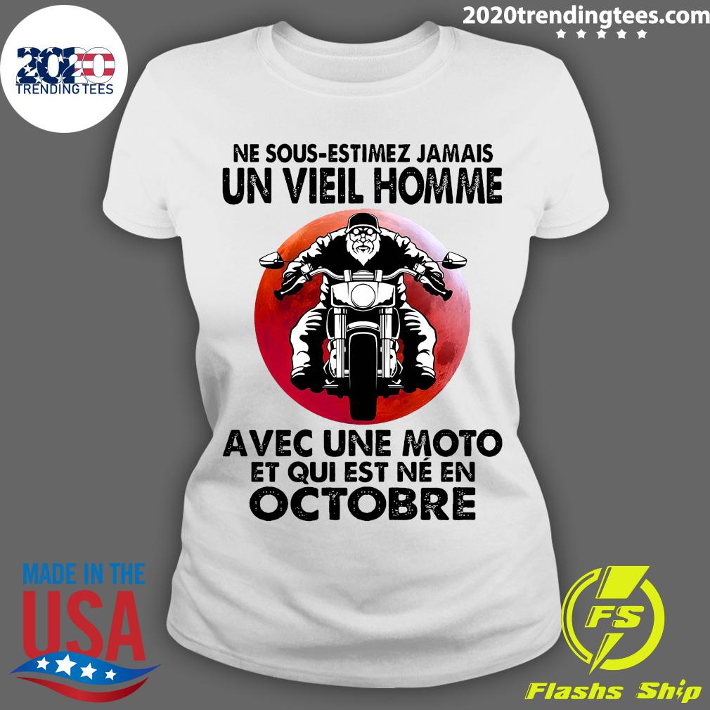 Never Motorcycle Ne Sous Estimez Jamais Un Vieil - Adult & Kids T-Shirts, Sweatshirts & Hoodies apparel design preview 3