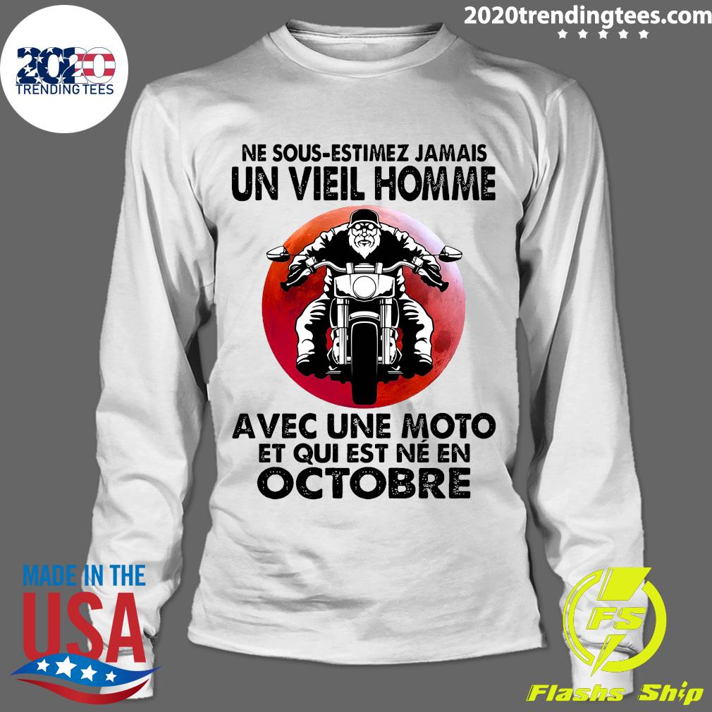 Never Motorcycle Ne Sous Estimez Jamais Un Vieil - Adult & Kids T-Shirts, Sweatshirts & Hoodies apparel design preview 4
