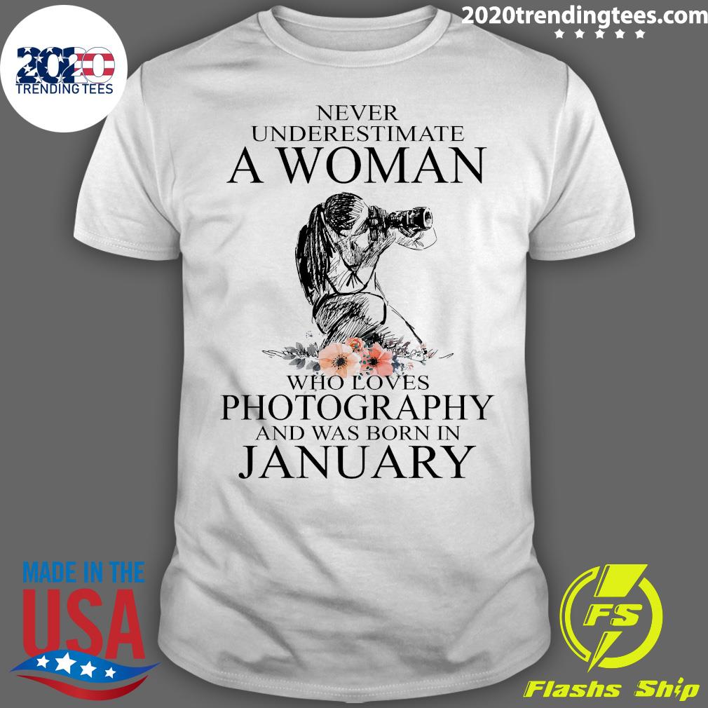 Never Underestimate A Woman Who Loves Photography And - Adult & Kids T-Shirts, Sweatshirts & Hoodies apparel design preview 1
