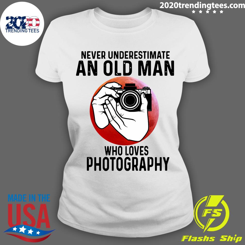 Never Underestimate An Old Man Who Loves Photography - Adult & Kids T-Shirts, Sweatshirts & Hoodies apparel design preview 3