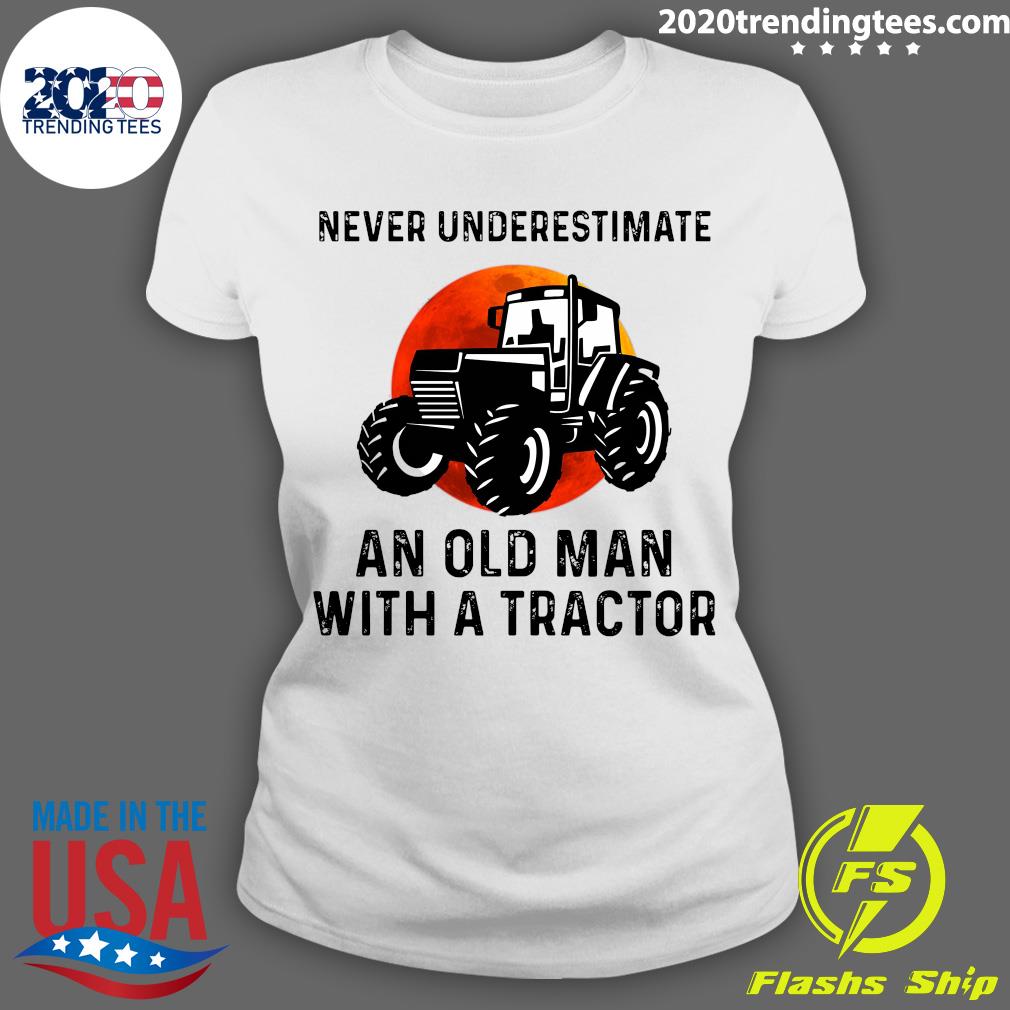 Never Underestimate An Old Man With A Tractor - Adult & Kids T-Shirts, Sweatshirts & Hoodies apparel design preview 3