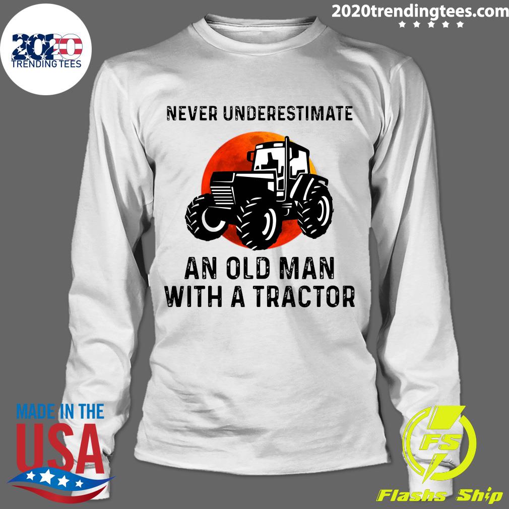Never Underestimate An Old Man With A Tractor - Adult & Kids T-Shirts, Sweatshirts & Hoodies apparel design preview 4