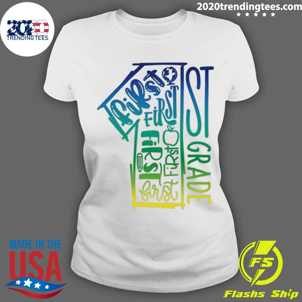 Nice 1st Grade Typography - Adult & Kids T-Shirts, Sweatshirts & Hoodies apparel design preview 3