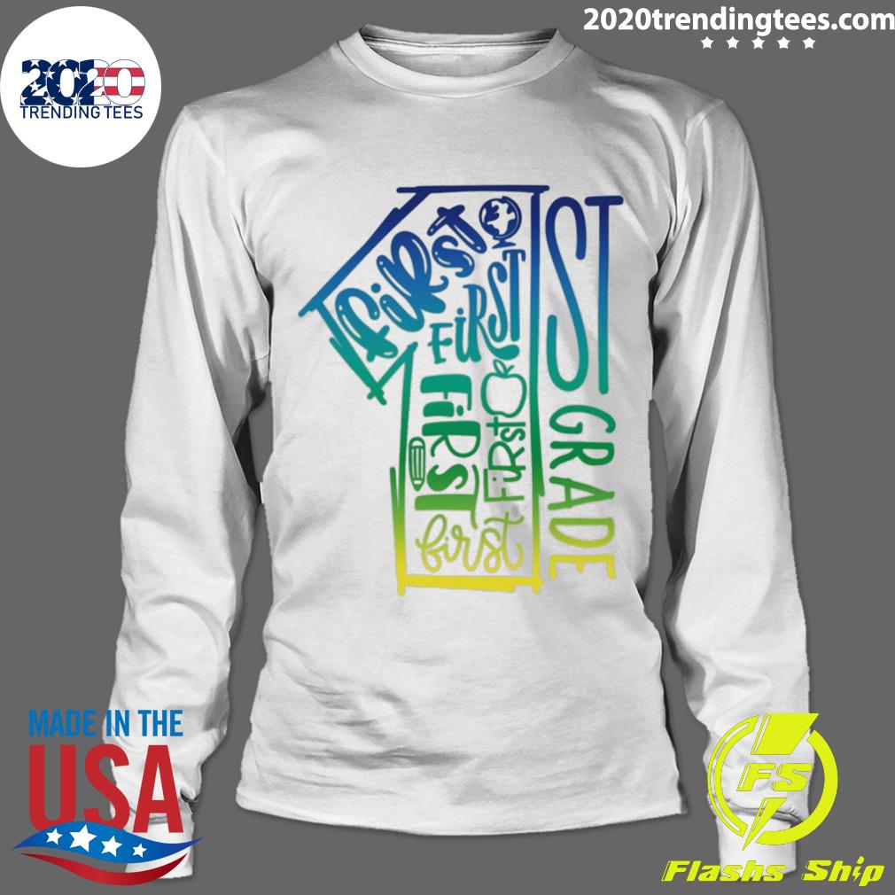 Nice 1st Grade Typography - Adult & Kids T-Shirts, Sweatshirts & Hoodies apparel design preview 4
