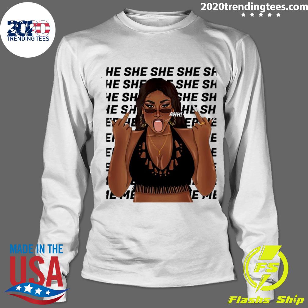 Nice ahhh Megan Thee Stallion Tongue Out - Adult & Kids T-Shirts, Sweatshirts & Hoodies apparel design preview 4
