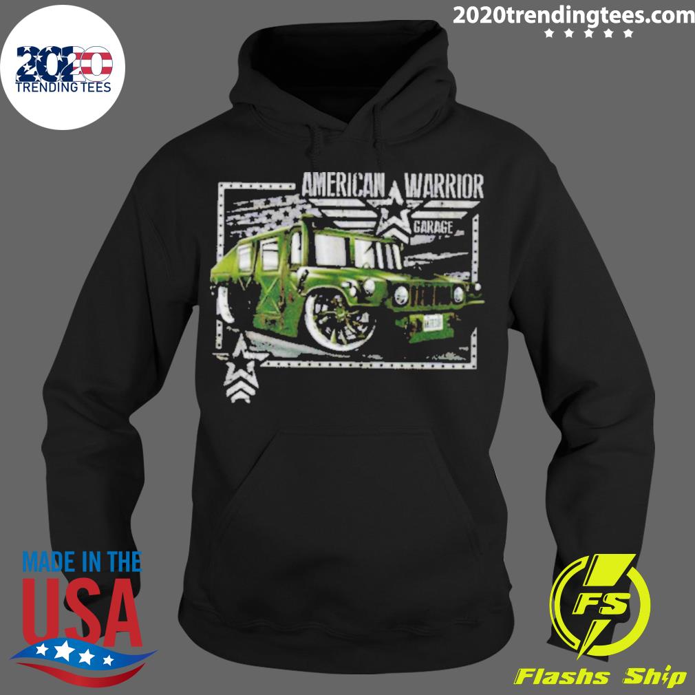 Nice american Warrior Garage Humvee - Adult & Kids T-Shirts, Sweatshirts & Hoodies apparel design preview 2