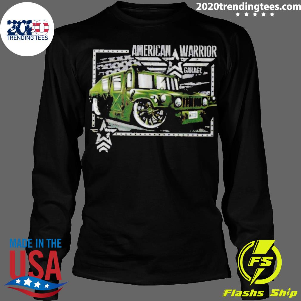 Nice american Warrior Garage Humvee - Adult & Kids T-Shirts, Sweatshirts & Hoodies apparel design preview 4