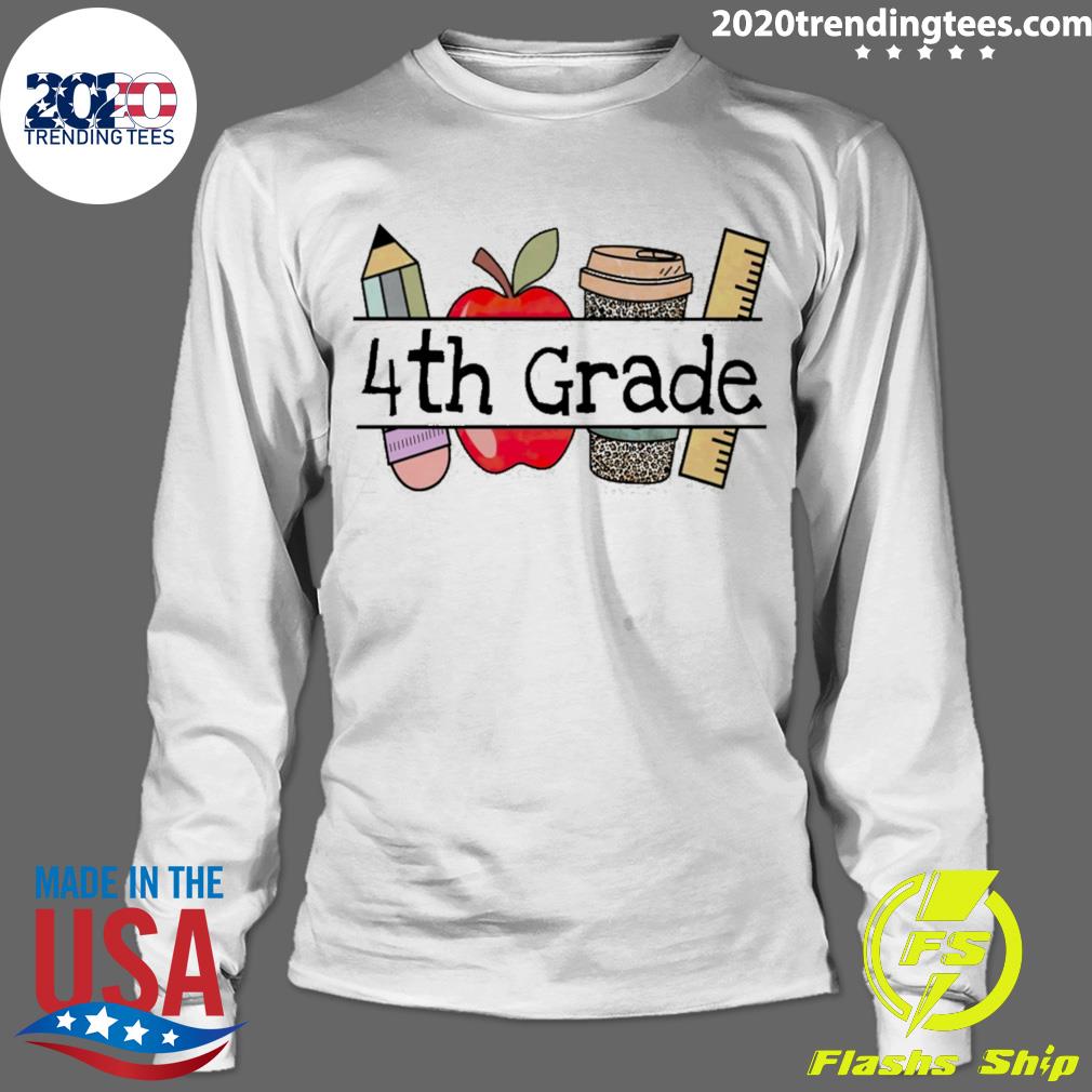 Nice apple Coffee Pencil 4th Grade Teacher - Adult & Kids T-Shirts, Sweatshirts & Hoodies apparel design preview 4