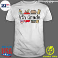Nice apple Coffee Pencil 4th Grade Teacher - Adult & Kids T-Shirts, Sweatshirts & Hoodies apparel design preview 1