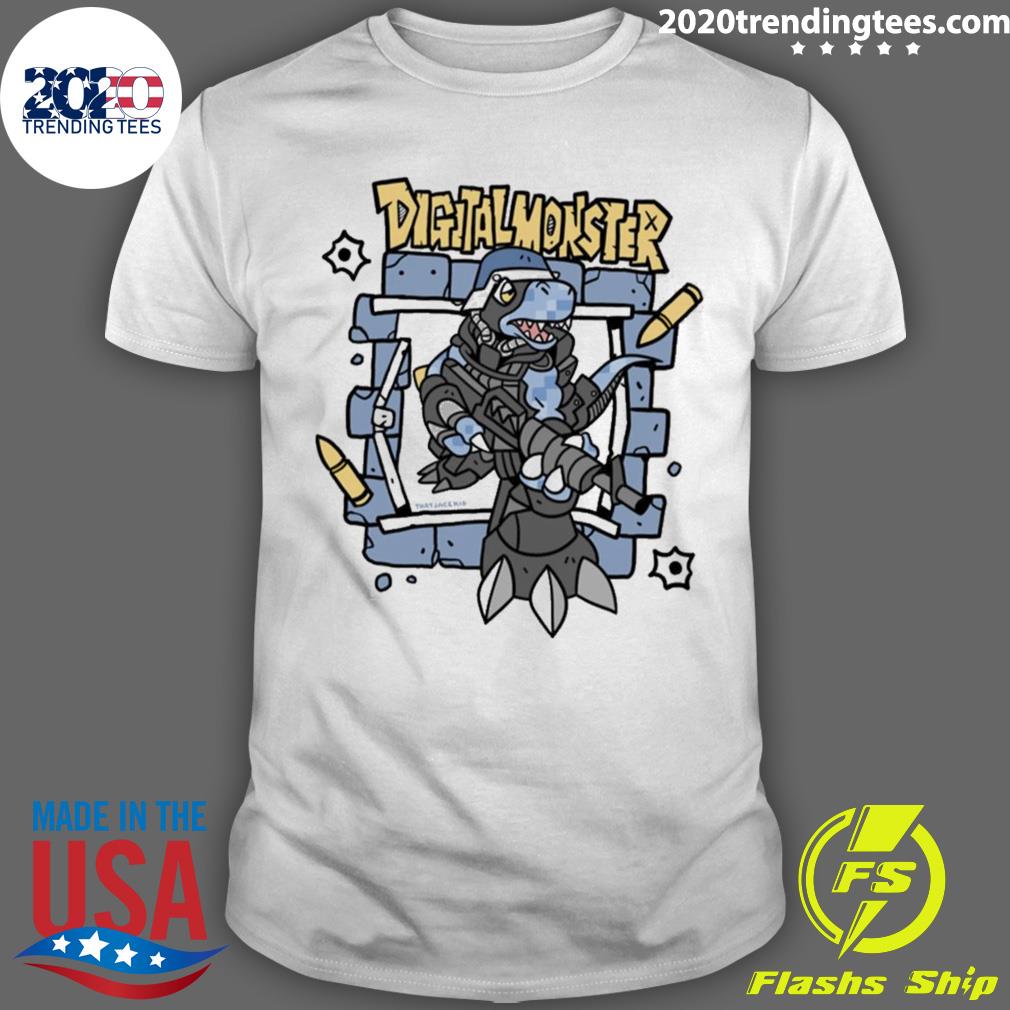 Nice army Dino Digimon - Adult & Kids T-Shirts, Sweatshirts & Hoodies apparel design preview 1