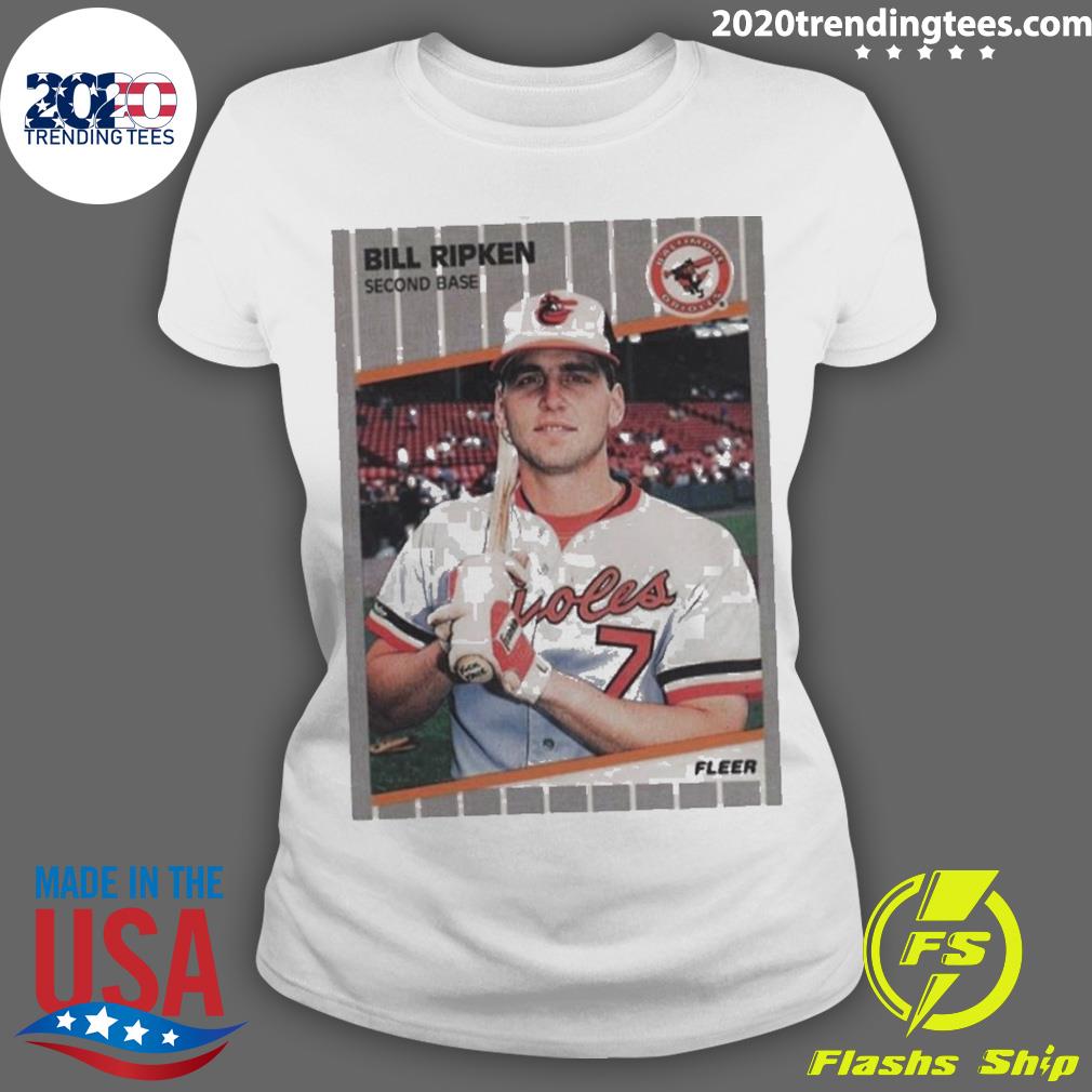 Nice bill Ripken Second Base Face Card 1989 Fleer - Adult & Kids T-Shirts, Sweatshirts & Hoodies apparel design preview 3