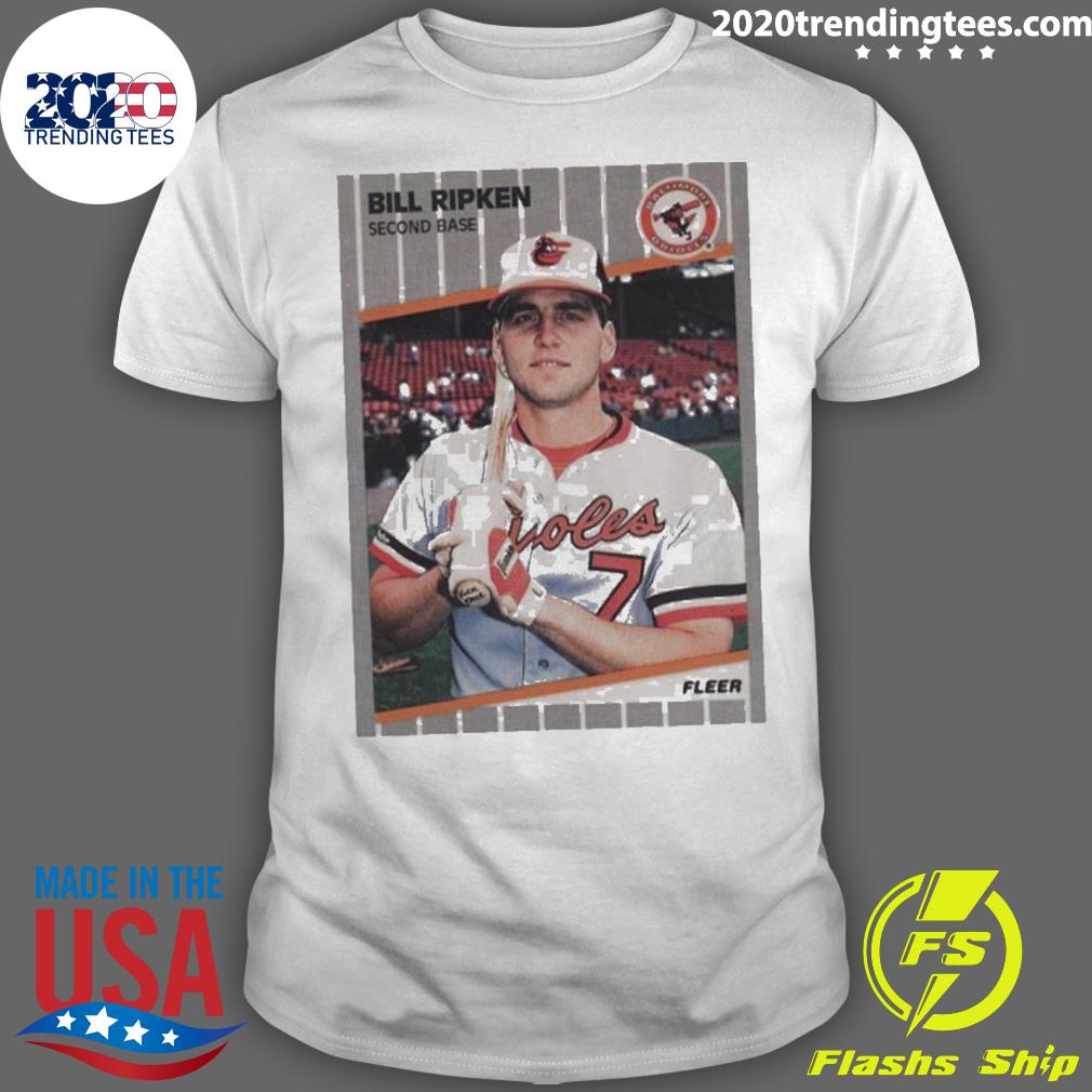 Nice bill Ripken Second Base Face Card 1989 Fleer - Adult & Kids T-Shirts, Sweatshirts & Hoodies apparel design preview 1