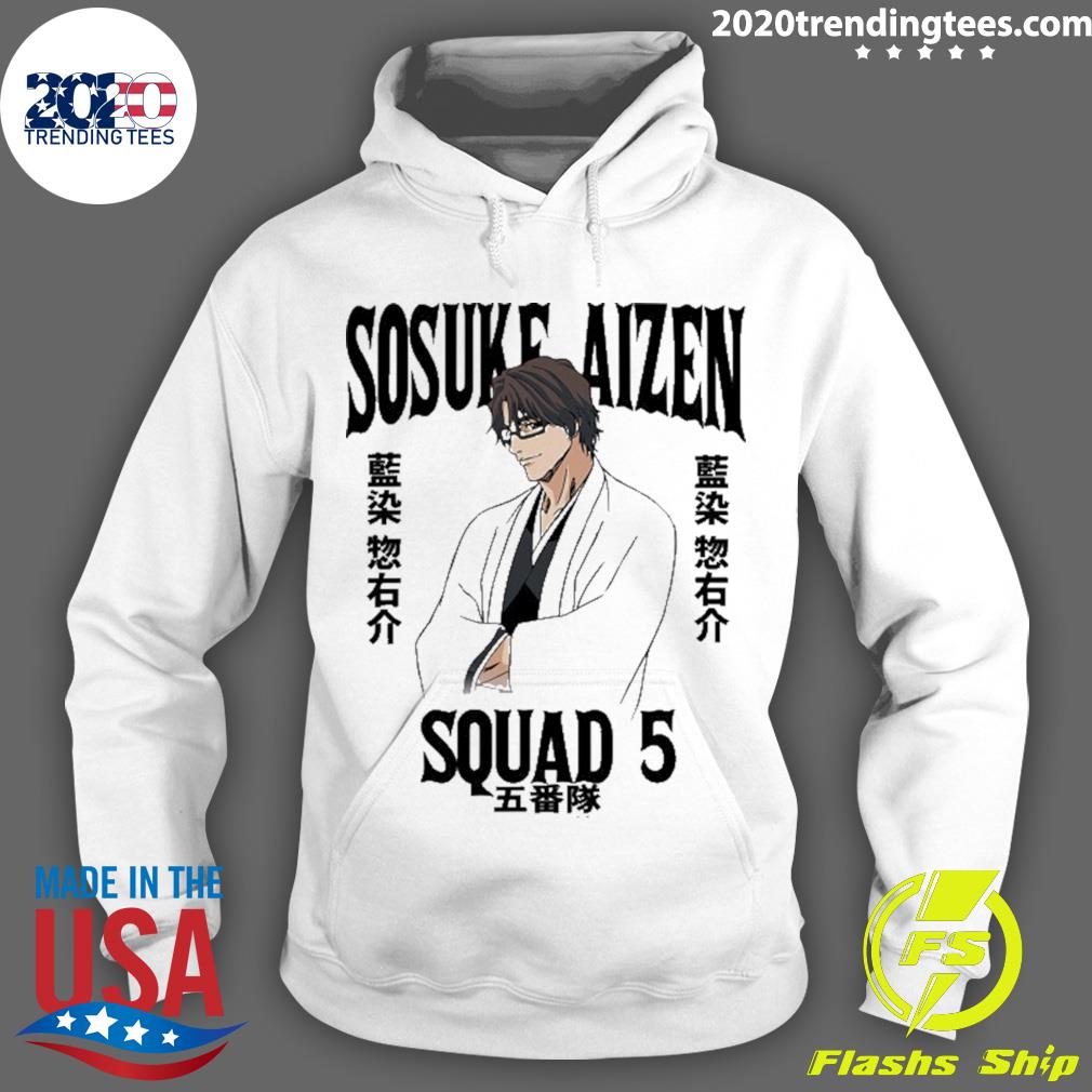 Nice bleach Sosuke Aizen Squad 5 Japanese Anime Manga - Adult & Kids T-Shirts, Sweatshirts & Hoodies apparel design preview 2