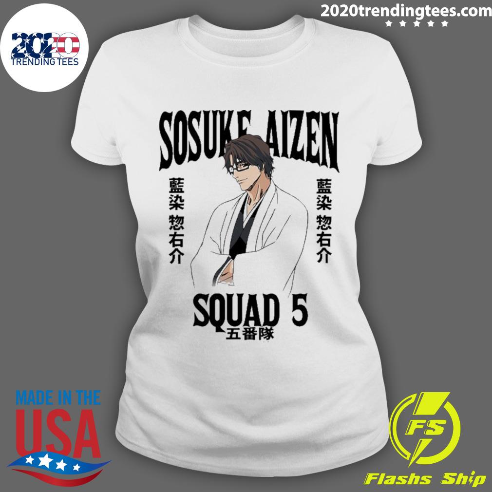 Nice bleach Sosuke Aizen Squad 5 Japanese Anime Manga - Adult & Kids T-Shirts, Sweatshirts & Hoodies apparel design preview 3