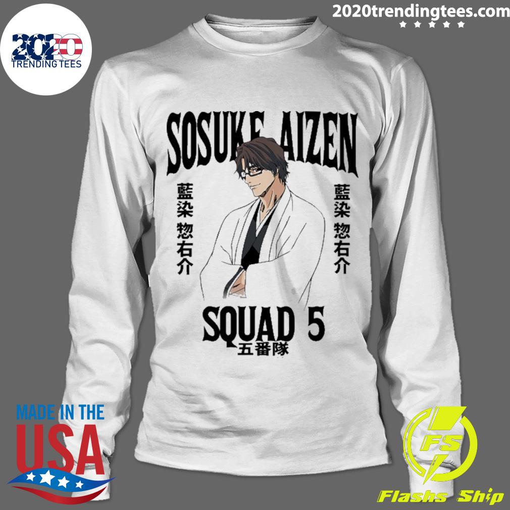 Nice bleach Sosuke Aizen Squad 5 Japanese Anime Manga - Adult & Kids T-Shirts, Sweatshirts & Hoodies apparel design preview 4
